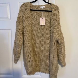 Beige knit cardigan